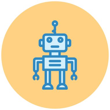 robot. Web simgesi basit illüstrasyon