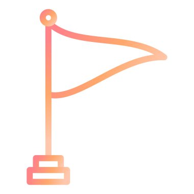 Bayrak. Web simgesi basit illüstrasyon