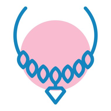 Kolye. Web simgesi vektör illüstrasyonu