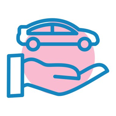 Araba sigortası. Web simgesi