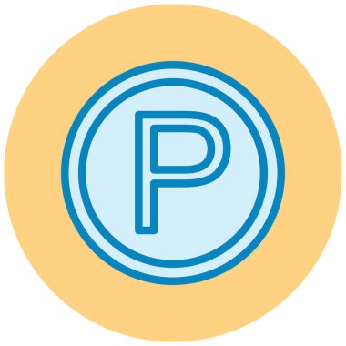 Park ediyor. Web simgesi basit illüstrasyon