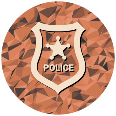 Yıldızlı bir rozetin vektör illüstrasyonu