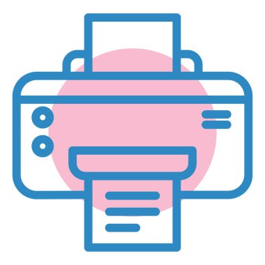 Yazıcı. Web simgesi basit illüstrasyon