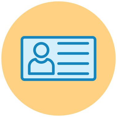 Kimlik kartı. Basit resimleme