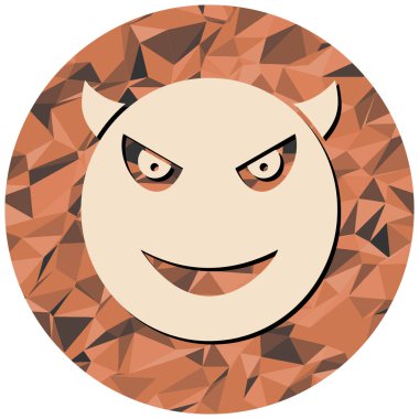 Şeytan yüz vektör çizim