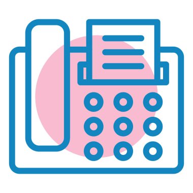 faks. Web simgesi basit illüstrasyon