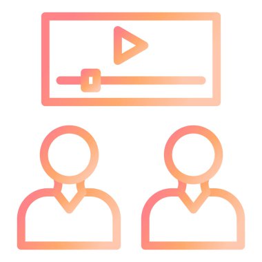 İzleyiciler. Web simgesi basit illüstrasyon 