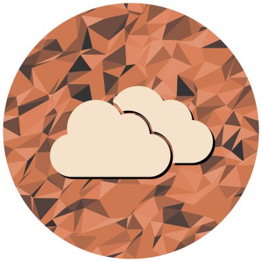 Bulutlar. Web simgesi basit tasarım