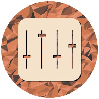 eşitleyici simgesi. Müzik vektörü sembolü ve bonus simgelerinin basit çizimi