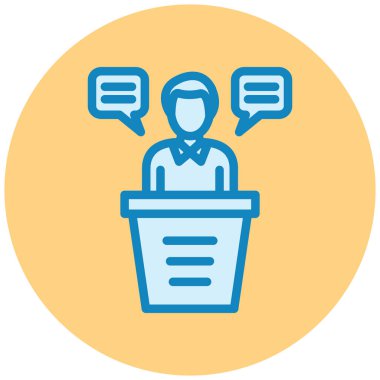 Konuş. Web simgesi basit illüstrasyon