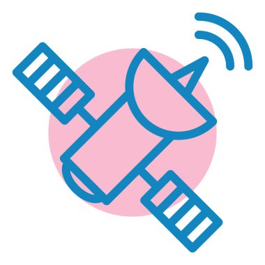 Uydu. Web simgesi basit illüstrasyon