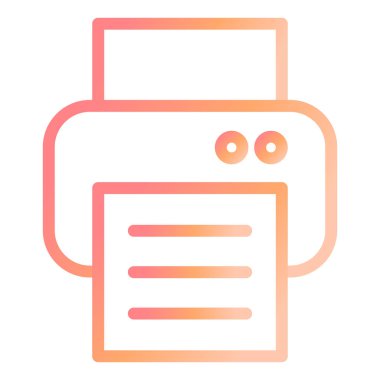 Yazıcı. Web simgesi basit illüstrasyon