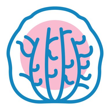 Beyin. Web simgesi basit illüstrasyon