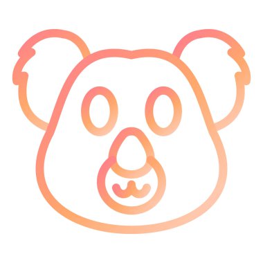 Koala. Web simgesi basit illüstrasyon 