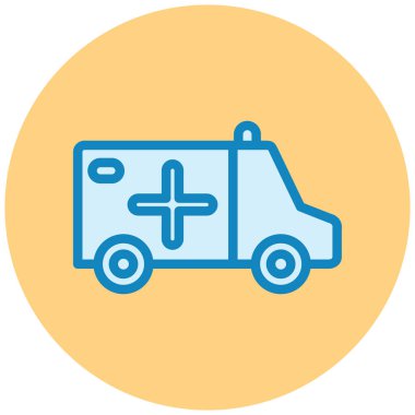 ambulans vektör simgesi modern basit tasarım