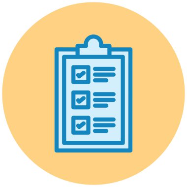 Kontrol listesi. Web simgesi basit tasarım