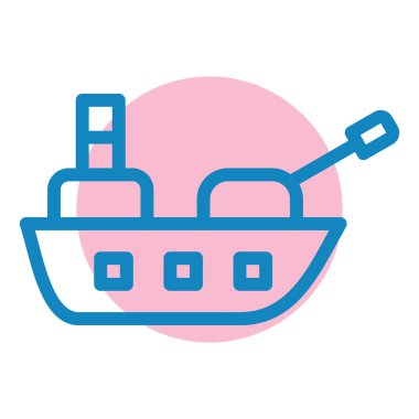 Tekne. Web simgesi basit illüstrasyon