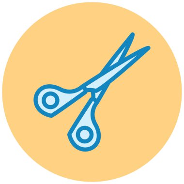 Makas. Web simgesi basit illüstrasyon