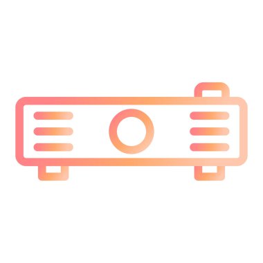 Projektör ikon vektör illüstrasyonu