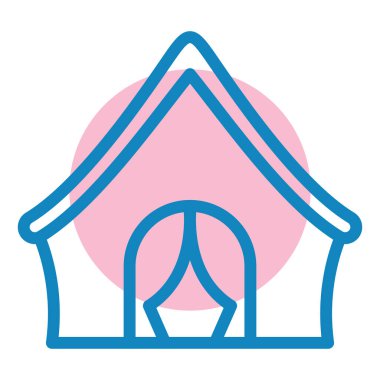 Çadır. Web simgesi basit illüstrasyon