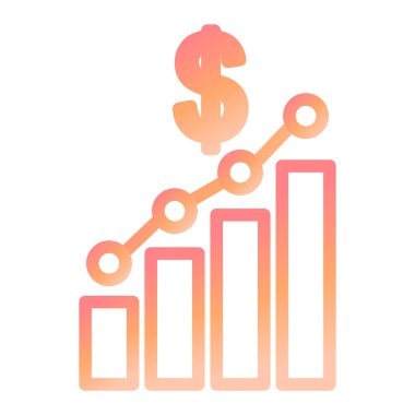  Para büyür. Web simgesi basit illüstrasyon 