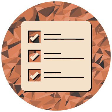 Kontrol listesi. Web simgesi basit illüstrasyon