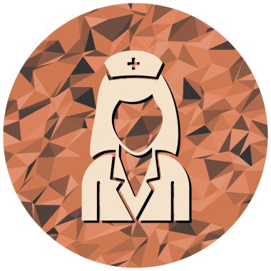 Hemşire simgesinin vektör illüstrasyonu