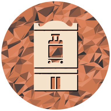 Havaalanı çanta ikonu. Bavul valiz vektör simgelerinin web tasarımı için düz çizimi