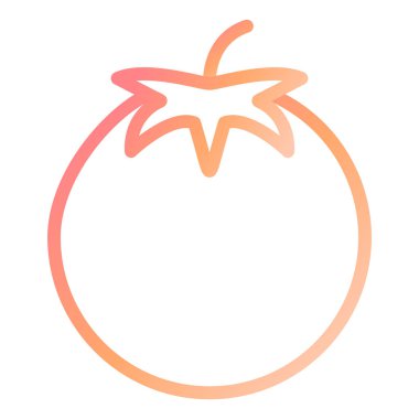 Domates. Web simgesi basit illüstrasyon