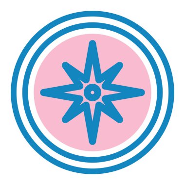 Pusula. Web simgesi basit illüstrasyon