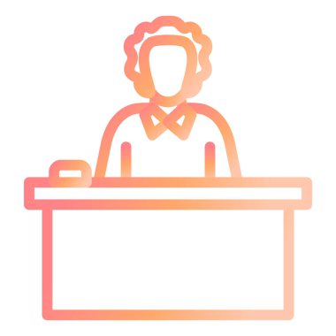 Mahkeme salonunda. Web simgesi basit illüstrasyon