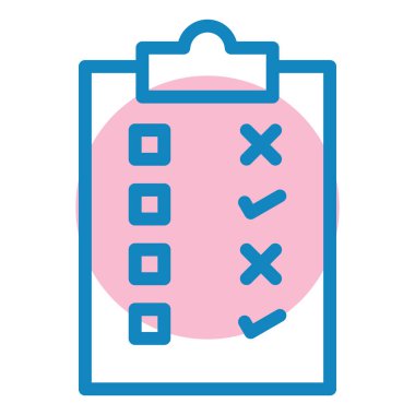 Kontrol listesi. Web simgesi basit illüstrasyon