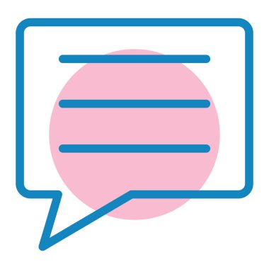 Sohbet mesajı. Basit resimleme