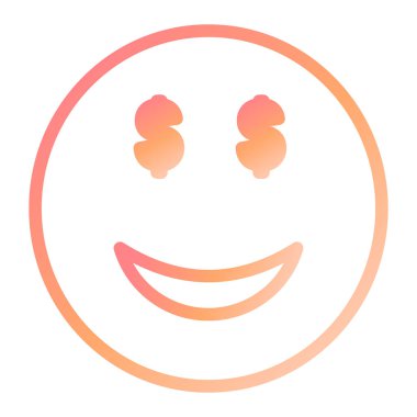 Açgözlülük yüz vektör illüstrasyonu