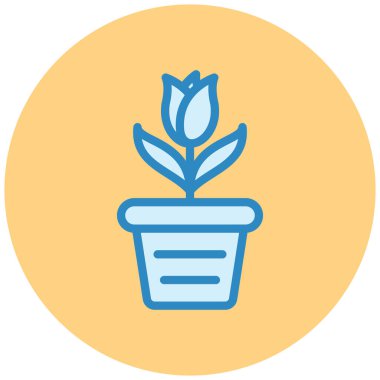 Bitki. Web simgesi basit illüstrasyon