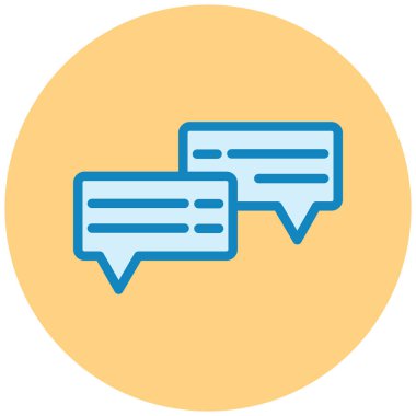 Konuş. Web simgesi basit illüstrasyon