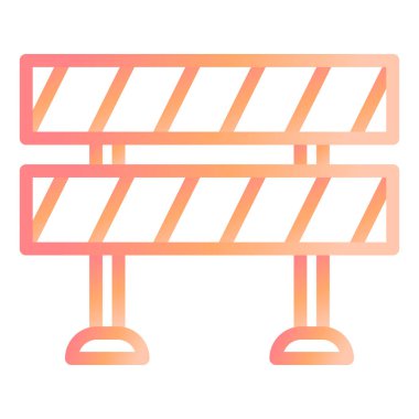 Bariyer. Web simgesi basit illüstrasyon