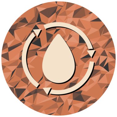 Su geri dönüşümünün vektör çizimi