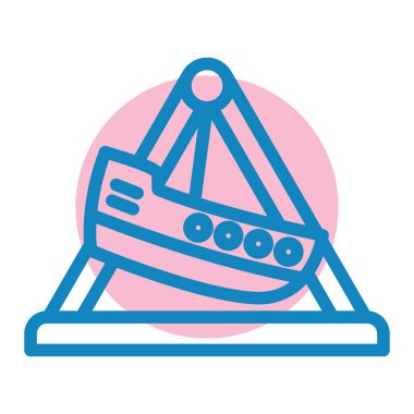 Bir gemi simgesinin vektör çizimi