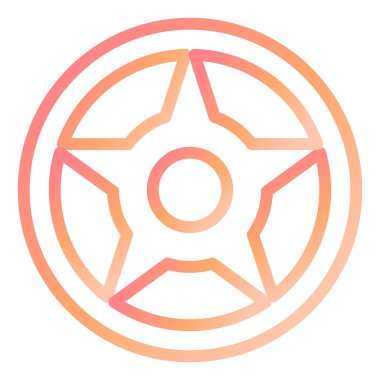 Tekerlek. Web simgesi basit illüstrasyon 