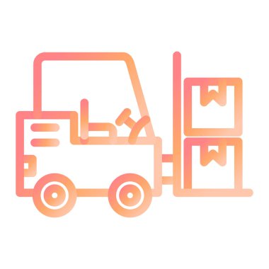 Çatal kaldırma. Web simgesi vektör illüstrasyonu