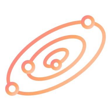 Galaksi vektör simgesi modern basit illüstrasyon