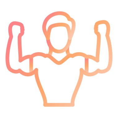 İnce çizgi biçiminde fitness ve egzersiz simgesi