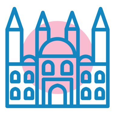 Bina. Web simgesi basit illüstrasyon