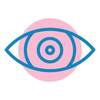 Göz. Web simgesi basit illüstrasyon