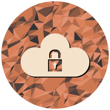 Bulut Güvenliği. Basit illüstrasyon