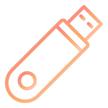 USB flash disk simgesi. vektör illüstrasyonu