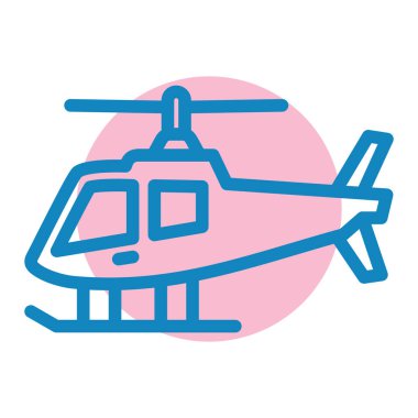 Helikopter simgesi vektör illüstrasyonu