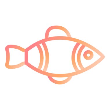 balık simgesi vektör illüstrasyonu