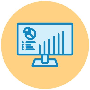 Analizler. Web simgesi vektör illüstrasyonu